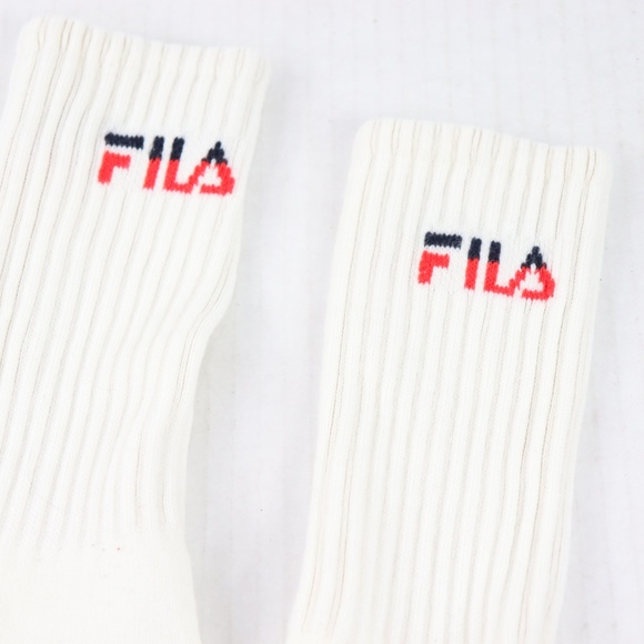 Vintage 90s Fila Mens Large 9-14 Crew Socks White - Picture 5 of 5